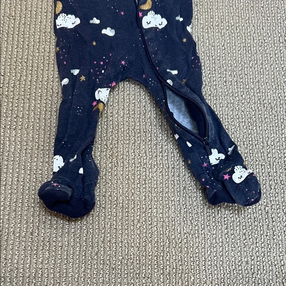GERBER One Piece Pajama - Navy and Pink - Picture 6 of 7